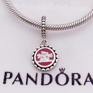 Pandora Disney Princess 2020 5K , Half Marathon S925ALE, Dangle Pendant Charm